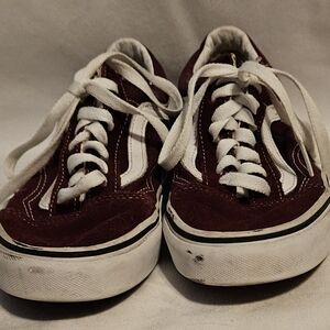 Vans Red and White Sneakers